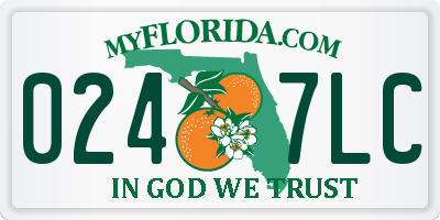 FL license plate 0247LC