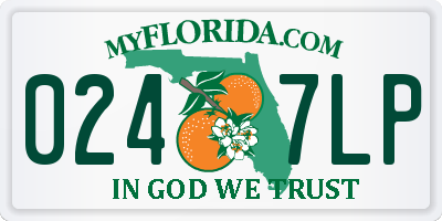 FL license plate 0247LP