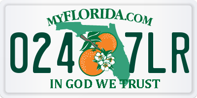 FL license plate 0247LR