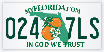 FL license plate 0247LS