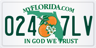 FL license plate 0247LV