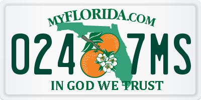 FL license plate 0247MS