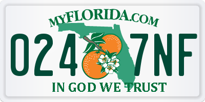 FL license plate 0247NF
