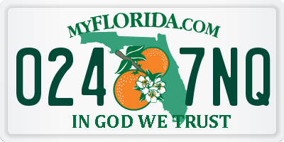 FL license plate 0247NQ