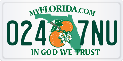 FL license plate 0247NU