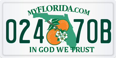 FL license plate 0247OB
