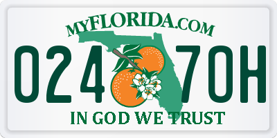 FL license plate 0247OH