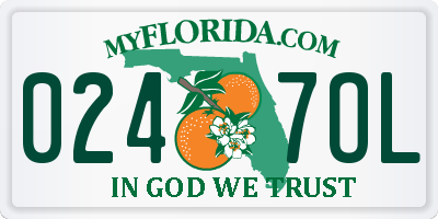 FL license plate 0247OL