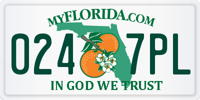 FL license plate 0247PL