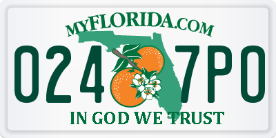 FL license plate 0247PO