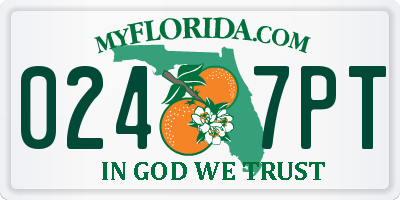 FL license plate 0247PT