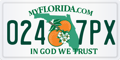 FL license plate 0247PX