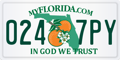 FL license plate 0247PY