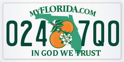 FL license plate 0247QO