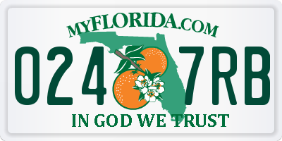 FL license plate 0247RB