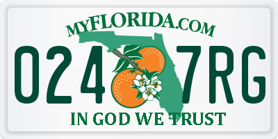 FL license plate 0247RG