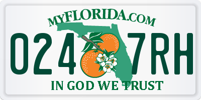 FL license plate 0247RH