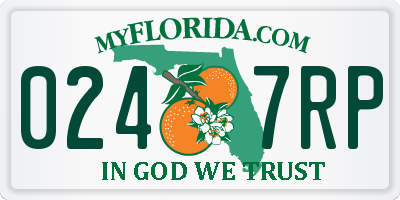 FL license plate 0247RP