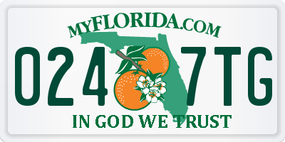 FL license plate 0247TG