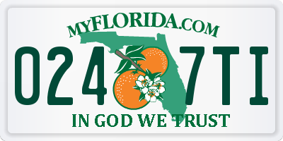 FL license plate 0247TI