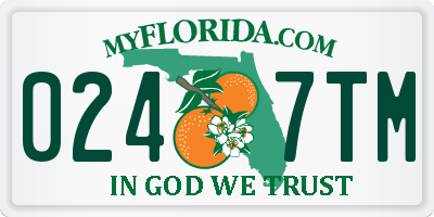 FL license plate 0247TM