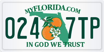 FL license plate 0247TP