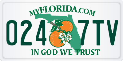 FL license plate 0247TV