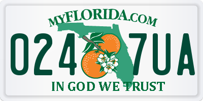 FL license plate 0247UA