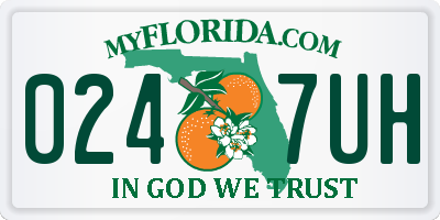 FL license plate 0247UH