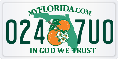 FL license plate 0247UO