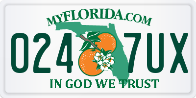 FL license plate 0247UX