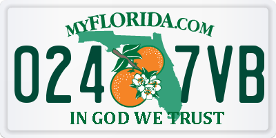FL license plate 0247VB