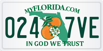 FL license plate 0247VE