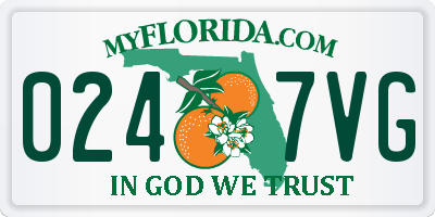 FL license plate 0247VG