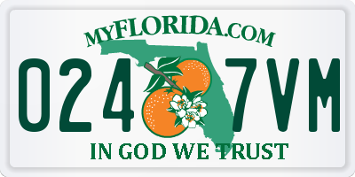 FL license plate 0247VM