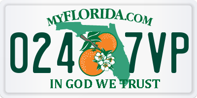 FL license plate 0247VP