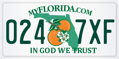 FL license plate 0247XF