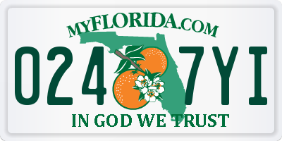 FL license plate 0247YI