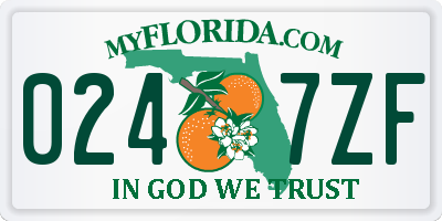 FL license plate 0247ZF
