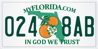 FL license plate 0248AB