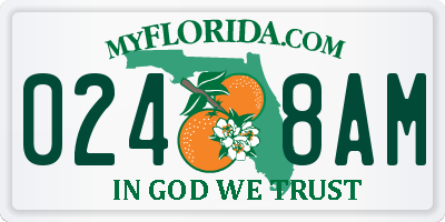 FL license plate 0248AM
