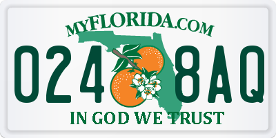 FL license plate 0248AQ