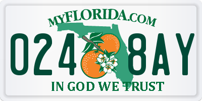 FL license plate 0248AY