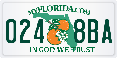 FL license plate 0248BA