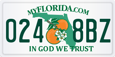 FL license plate 0248BZ