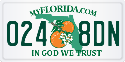 FL license plate 0248DN