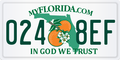FL license plate 0248EF