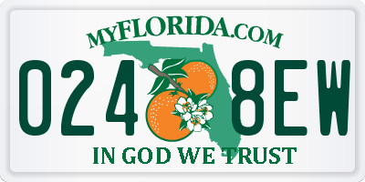 FL license plate 0248EW