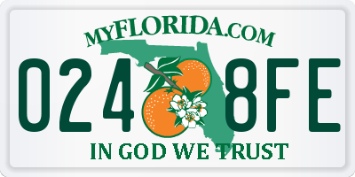 FL license plate 0248FE