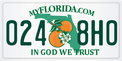 FL license plate 0248HO